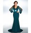 TS Couture? Formal Evening / Military Ball Dress - Open Back Plus Size / Petite Trumpet / Mermaid V-neck Sweep / Brush Train Chiffon with Beading  