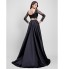 TS Couture? Formal Evening Dress A-line Bateau Sweep / Brush Train Lace / Satin with Lace  