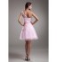 Cocktail Party Dress A-line One Shoulder Short / Mini Tulle with Appliques / Lace  