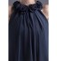 Cocktail Party Dress A-line Jewel Knee-length Chiffon with Draping / Flower(s)  