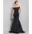 TS Couture? Formal Evening / Black Tie Gala Dress - Open Back Plus Size / Petite Trumpet / Mermaid Off-the-shoulder Sweep / Brush Train Taffeta with  