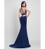 TS Couture? Formal Evening Dress Trumpet / Mermaid Halter Sweep / Brush Train Lace / Jersey with Beading / Lace  