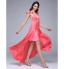 TS Couture? Formal Evening Dress A-line V-neck Asymmetrical Satin Chiffon  