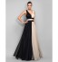 TS Couture? Formal Evening / Military Ball Dress - Beautiful Back / Color Block / Vintage Inspired Plus Size / Petite A-line / Princess V-neck  