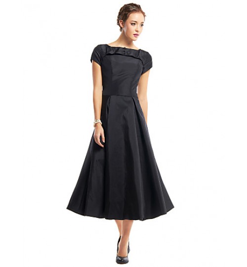 TS Couture? Cocktail Party Dress A-line Scoop Tea-length Taffeta   