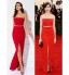 Prom / Formal Evening / Military Ball Dress - Sexy / Open Back / Elegant Sheath / Column Strapless Floor-length Jersey with Split Front  