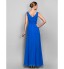 TS Couture? Formal Evening / Military Ball Dress - Elegant Plus Size / Petite Sheath / Column V-neck Floor-length Georgette with Criss Cross  