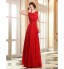 Prom / Formal Evening Dress - Lace-up A-line Jewel Floor-length Georgette with Appliques / Beading / Pearl Detailing  