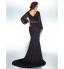 TS Couture? Formal Evening / Military Ball Dress - Open Back Plus Size / Petite Trumpet / Mermaid V-neck Sweep / Brush Train Chiffon with Beading  