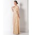 TS Couture? Prom / Formal Evening / Military Ball Dress Plus Size / Petite Sheath / Column Bateau Floor-length Lace / Jersey with Side Draping  