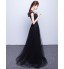 Formal Evening Dress A-line Sweetheart Sweep / Brush Train Lace / Tulle with Sash / Ribbon  