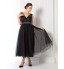 TS Couture? Formal Evening / Company Party Dress - 1950s Plus Size / Petite A-line / Princess V-neck Tea-length Tulle with Sash / Ribbon  