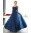 Formal Evening Dress A-line Scoop Floor-length Lace / Tulle with Lace  