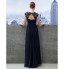 TS Couture? Formal Evening / Black Tie Gala Dress A-line Bateau Floor-length Georgette with Draping / Lace  