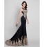 Formal Evening Dress Trumpet / Mermaid Scoop Sweep / Brush Train Spandex with Crystal Detailing  