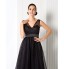 TS Couture? Formal Evening / Company Party Dress - 1950s Plus Size / Petite A-line / Princess V-neck Tea-length Tulle with Sash / Ribbon  