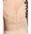 TS Couture? Formal Evening / Military Ball Dress Plus Size / Petite Sheath / Column V-neck Floor-length Chiffon with Appliques / Criss Cross  