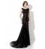 Formal Evening Dress Sheath / Column Bateau Floor-length / Chapel Train with  