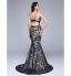 TS Couture? Formal Evening Dress Trumpet / Mermaid V-neck Court Train Lace with Flower(s) / Sequins  