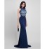 TS Couture? Formal Evening Dress Trumpet / Mermaid Halter Sweep / Brush Train Lace / Jersey with Beading / Lace  