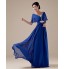 Formal Evening / Holiday / Company Party / Family Gathering Dress - Open Back / Elegant A-line V-neck Floor-length Chiffon with Beading  