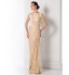 TS Couture? Prom / Formal Evening / Military Ball Dress Plus Size / Petite Sheath / Column Bateau Floor-length Lace / Jersey with Side Draping  