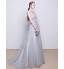 Cocktail Party / Formal Evening Dress A-line V-neck Sweep / Brush Train Tulle with Beading / Lace / Sequins  