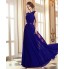 Prom / Formal Evening Dress - Lace-up A-line Jewel Floor-length Georgette with Appliques / Beading / Pearl Detailing  