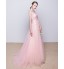 Cocktail Party / Formal Evening Dress A-line V-neck Sweep / Brush Train Tulle with Beading / Lace / Sequins  