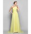 TS Couture? Prom / Formal Evening / Military Ball Dress - Open Back Plus Size / Petite Sheath / Column One Shoulder Sweep / Brush Train Georgette  