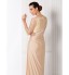 TS Couture? Prom / Formal Evening / Military Ball Dress Plus Size / Petite Sheath / Column Bateau Floor-length Lace / Jersey with Side Draping  