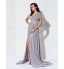 TS Couture? Formal Evening / Military Ball / Black Tie Gala Dress - Furcal / Elegant Plus Size / Petite Sheath / Column V-neck Sweep / Brush Train  