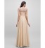 TS Couture? Formal Evening Dress A-line Scoop Floor-length Chiffon with Flower(s) / Draping / Criss Cross  