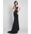 TS Couture? Formal Evening Dress Trumpet / Mermaid Scoop Sweep / Brush Train Jersey with Appliques  