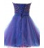 Cocktail Party Dress Ball Gown Sweetheart Knee-length Organza with Sequins  