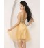 Cocktail Party Dress - Gold Plus Sizes / Petite A-line Sweetheart Knee-length  