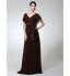 TS Couture? Formal Evening / Military Ball Dress - Elegant Plus Size / Petite Sheath / Column V-neck Floor-length Chiffon with Bow(s) / Sash / Ribbon  