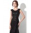 Formal Evening Dress Sheath / Column Bateau Floor-length / Chapel Train with  