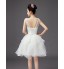 Cocktail Party Dress A-line Scoop Knee-length Tulle / Sequined with Bow(s) / Sequins  