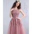 Cocktail Party Dress Ball Gown Jewel Tea-length Lace / Tulle with Beading / Lace  